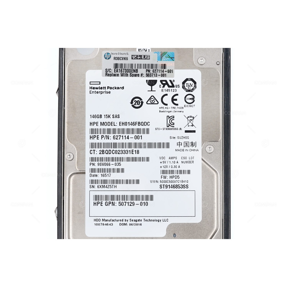 583713-001 HP HDD 146GB 15K SAS 6G 2.5" SFF HOT-SWAP FOR HP EVA